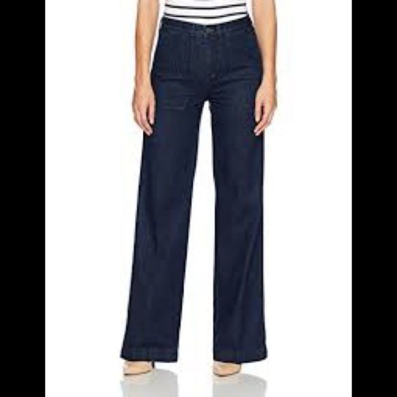 Obey The Siren Wide Leg Dark Wash Jeans Size 28 - Picture 4 of 9